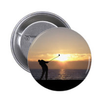 Playing Golf At Sunset buttons