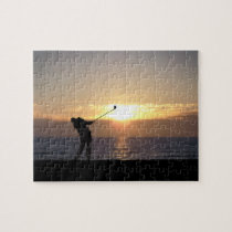 Playing Golf At Sunset puzzles
