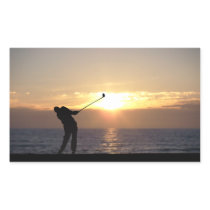 Playing Golf At Sunset stickers