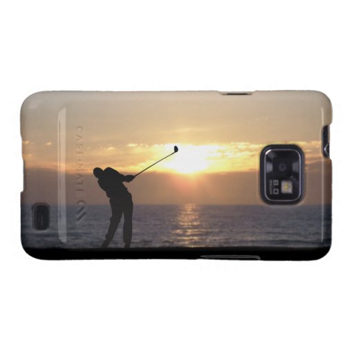 Playing Golf At Sunset Samsung Galaxy Cases
