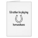 Playing Horseshoes cards