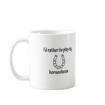 Playing Horseshoes mugs