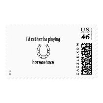 Playing Horseshoes postage