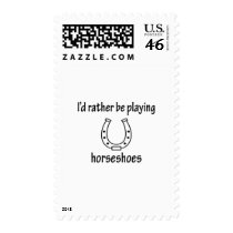 Playing Horseshoes postage