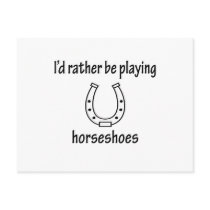 Playing Horseshoes postcards
