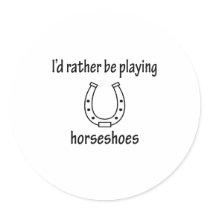 Playing Horseshoes stickers
