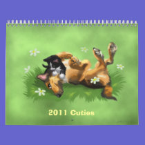 Playing in the daisies, 2011 Cuties calendars