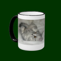 Playing kitten mug