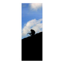 Playing Monkey Silhouette posters