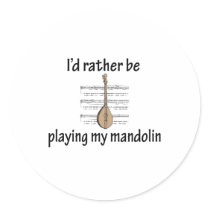 Playing My Mandolin stickers by fullofNuts Playing My Mandolin stickers