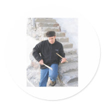 Playing on Stairs 2 stickers by hartofthemusic Playing on Stairs 2 stickers