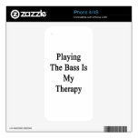 Playing The Bass Is My Therapy Skin For iPhone 4S
