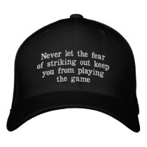 Playing the game embroidered hats