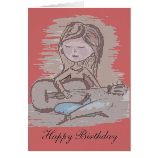 Playing the guitar card