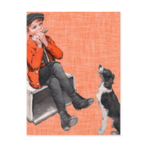 Playing The Harmonica Post Cards