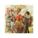 Playing the Piano Stretched Canvas Print