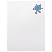 playing tough bluish monster friend letterhead template