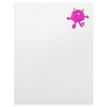 playing tough pink monster friend letterhead template