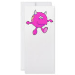 playing tough pink monster friend rack card design