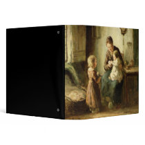 Playing with baby, 19th century 3 ring binder