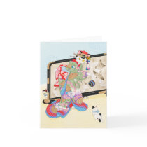 Playing With Cats Ukiyoe Notecard Moussart cards
