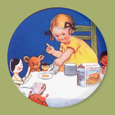 Playing With Dolls Magnets Zazzle_magnet