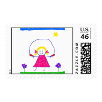 Playing with my Skipping Rope postage by ChocolateJava Playing with my Skipping Rope postage