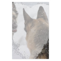Playmates in the Snow Customized Stationery