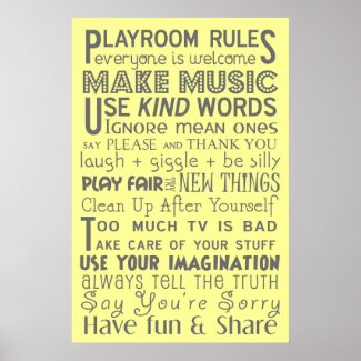 Playroom Rules Print