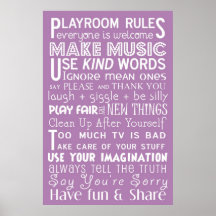 Playroom Rules Print