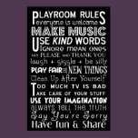 Playroom Rules Subway Art Poster posters