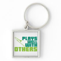 Plays Well with Others - Trombone Keychain