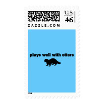 Plays Well With Otters Postage