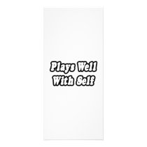 Plays Well With Self rack cards by Funny_MoFo_Shirts Plays Well With Self rack cards