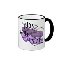 Plays with Yarn Mug for Knitters