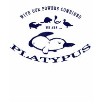 Playtpus Fitted Shirt - Blue on White