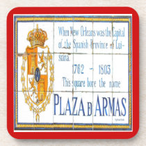 Plaza D Arms Tile Mural cork coasters