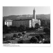 Plaza, Sather Gate from Dwinelle Roof, 1966 print