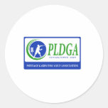 PLDGA Web Site Logo Round Stickers