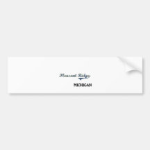 Pleasant Ridge Michigan City Classic Bumper Sticker