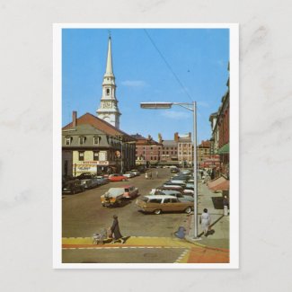 Pleasant St., Portsmouth, NH Vintage postcard