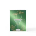 Please Come Green Martini Invitation cards