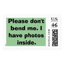 Please don't bend me. I have photos inside. postage