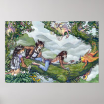 Please don't feed the birds poster print
