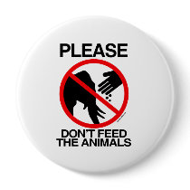 Please Don't Feed the Elephants Pinback Buttons