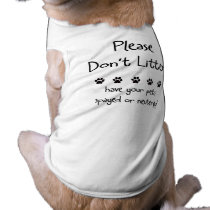 Please Dont Litter pet clothing
