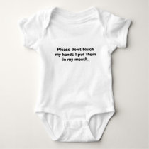 Please don't touch my hands I put them in my mo... t-shirts