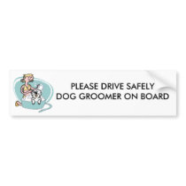 PLEASE DRIVE SAFELY DOG GROO... bumper stickers by pugsnpupsgrooming PLEASE DRIVE SAFELY DOG GROO... bumper stickers