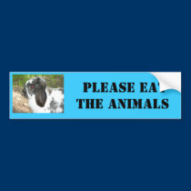 Please eat the animals bumper stickers by tfunke1968 Please eat the animals bumper stickers