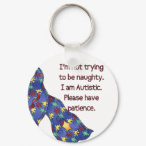 Please Have Patience Autism Awareness Keychain
